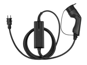 Typ 2 Ladegerät mit geradem Schutzkontakt-Stecker, für Elektro- u. Hybridfahrzeuge, 3,6kW, schwarz, 5m