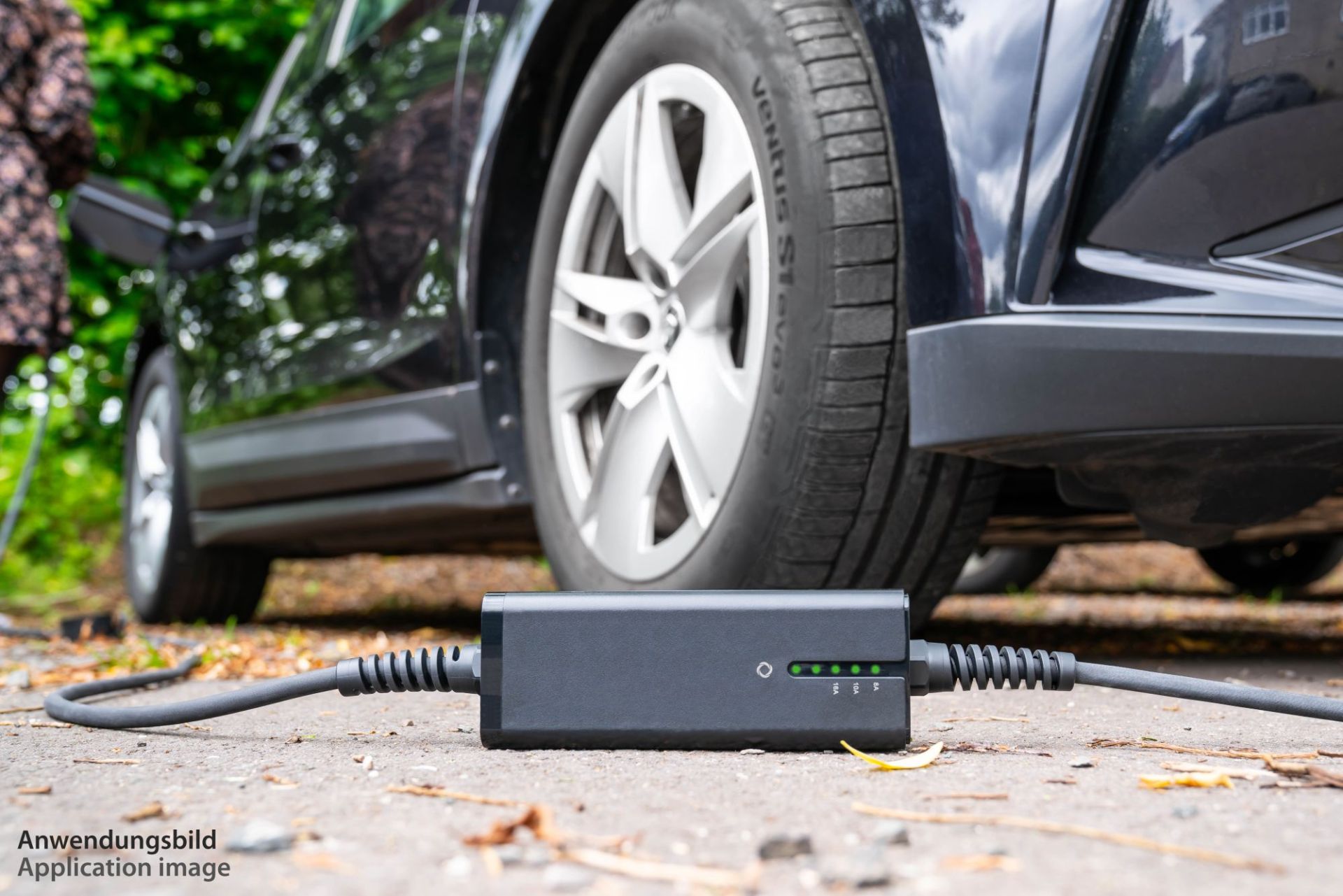 Typ 2 Ladegerät mit geradem Schutzkontakt-Stecker, für Elektro- u. Hybridfahrzeuge, 3,6kW, schwarz, 5m – Bild 5