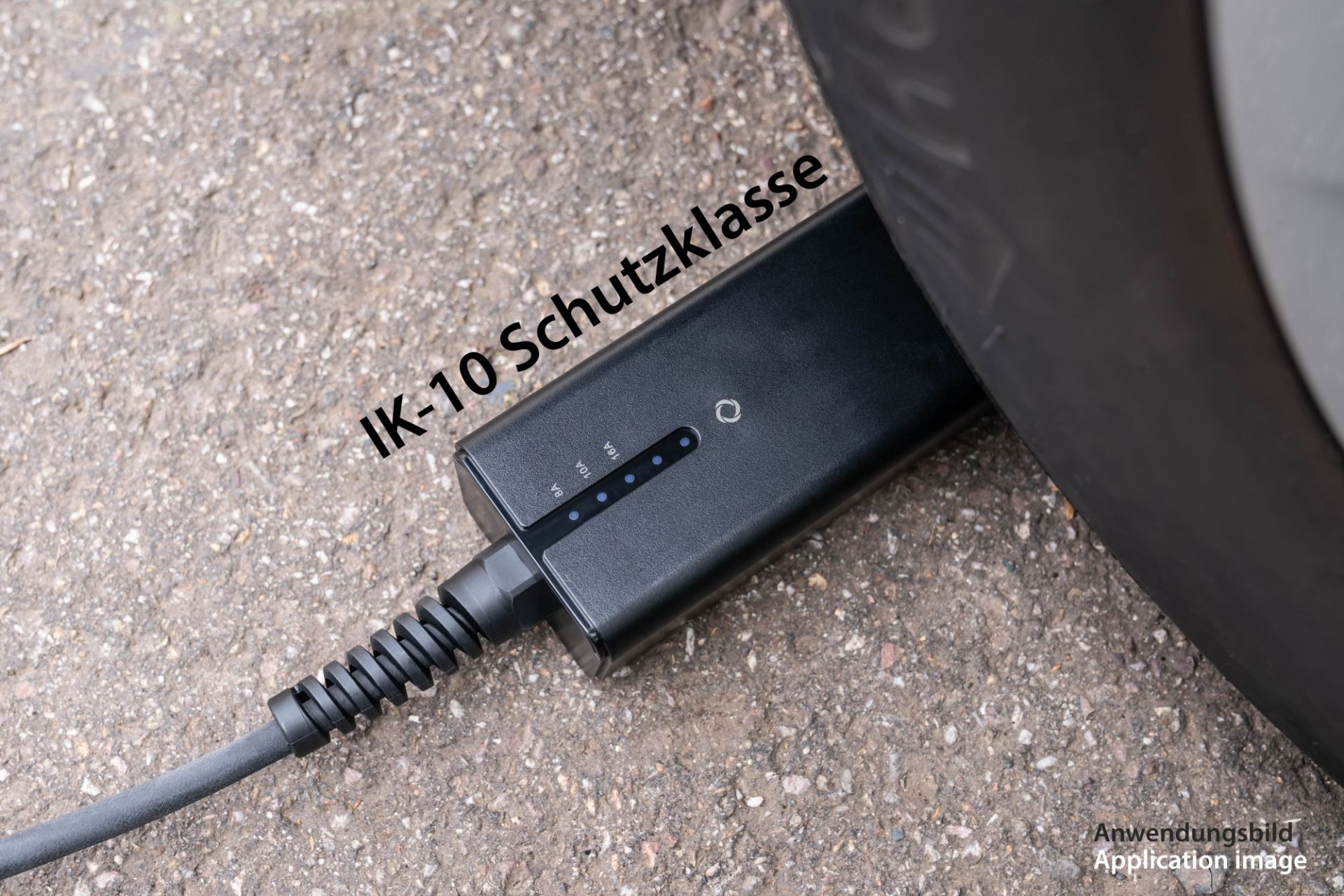Typ 2 Ladegerät mit geradem Schutzkontakt-Stecker, für Elektro- u. Hybridfahrzeuge, 3,6kW, schwarz, 5m – Bild 6